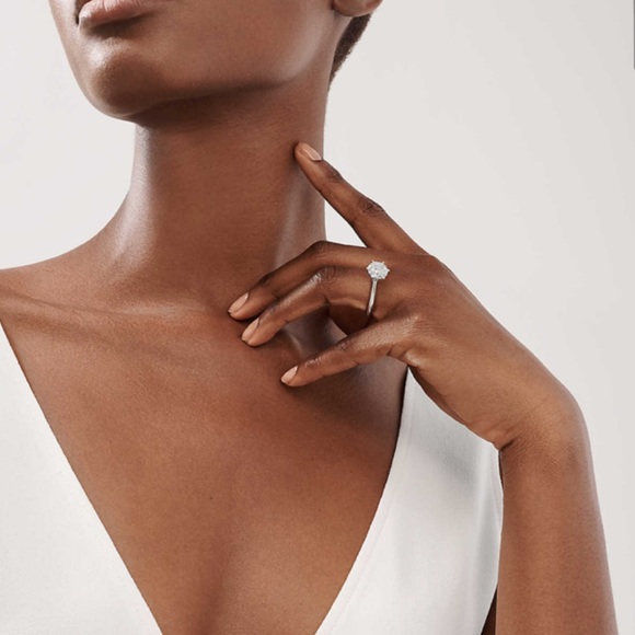 Tiffany&Co 14k 2 Carat Lab Diamond Engagement Ring - Picture 7 of 16